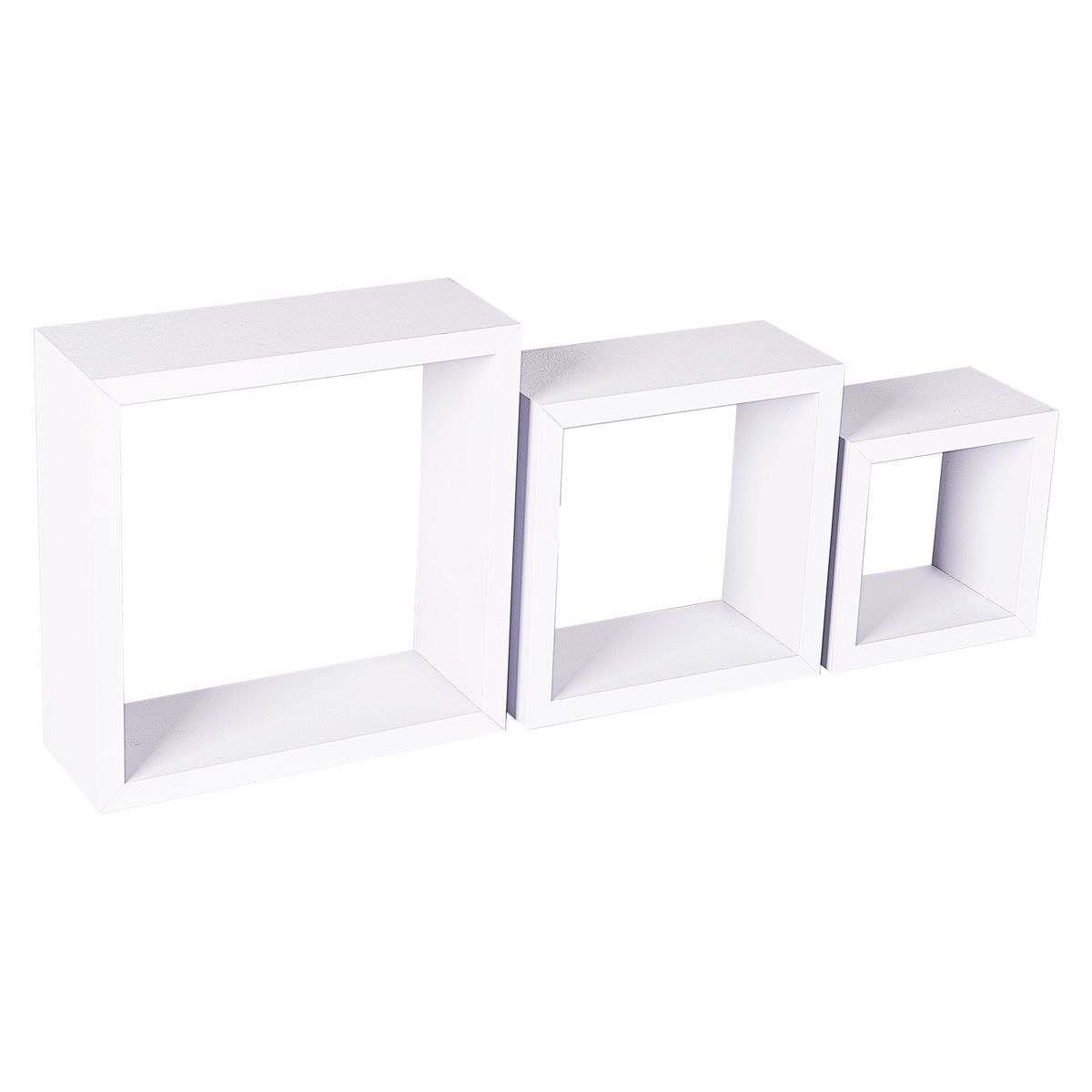 GENERICO - Set 3 Repisas Cubo Blanco