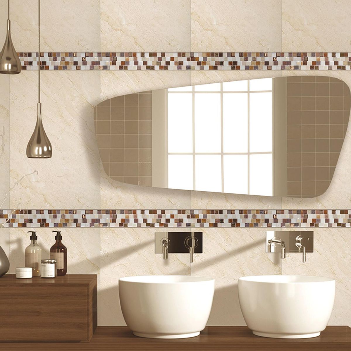 KANTU - Listelo Zigurat Beige 45x4cm