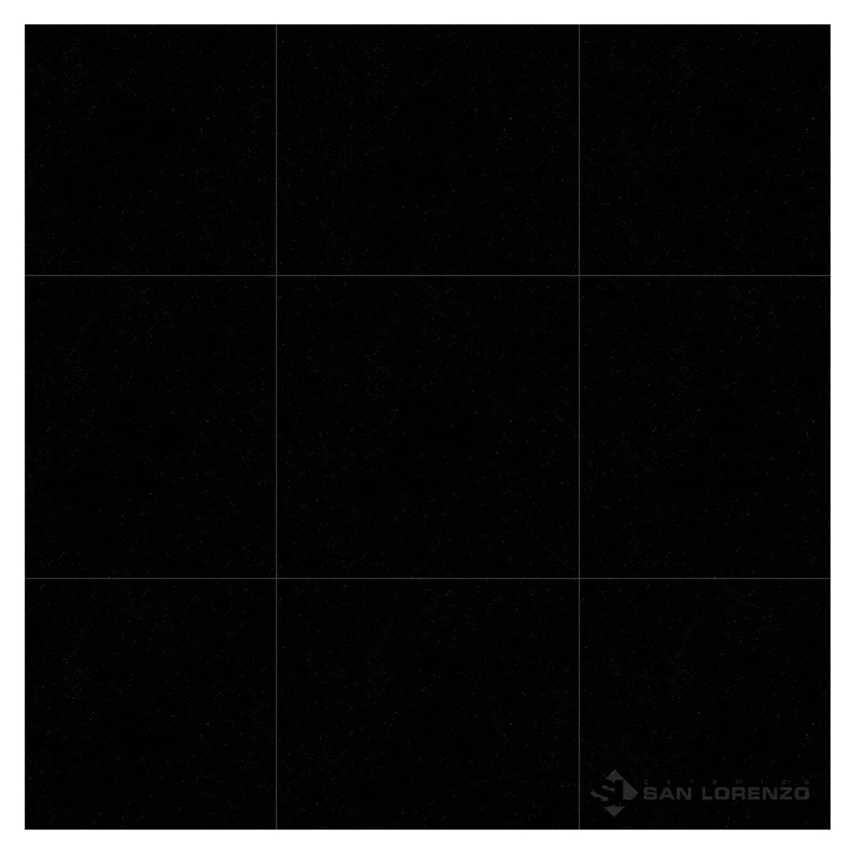 SAN LORENZO - Cerámica Negro 46x46 Lisas/Granilladas Mate 2.08 m2