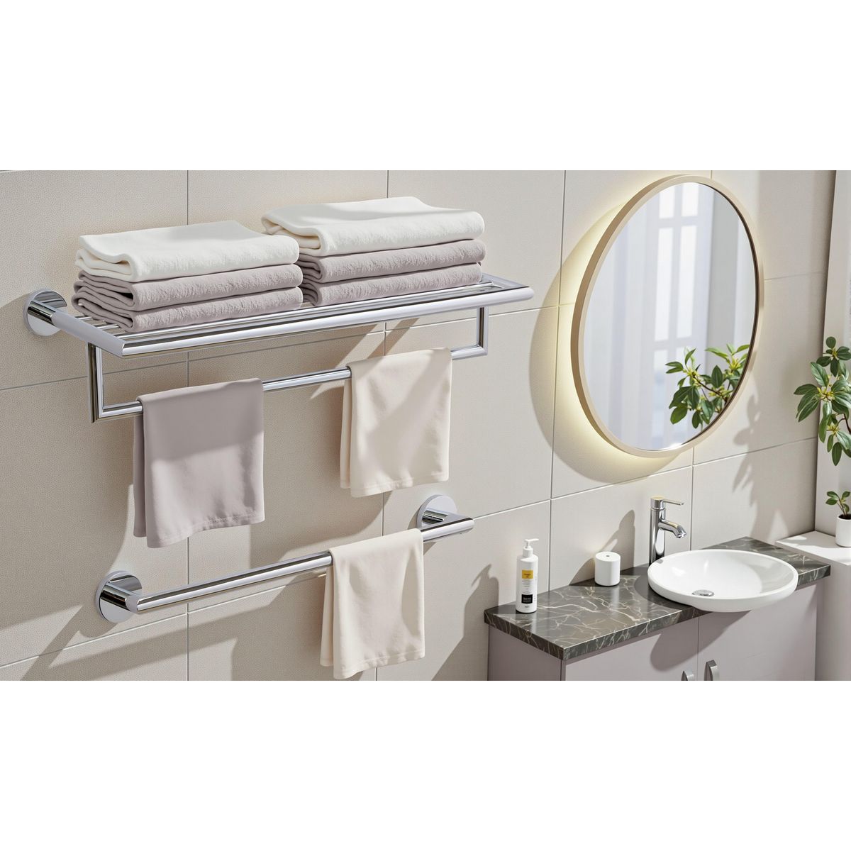 SENSI DACQUA - Toallero barra 46cm Praga