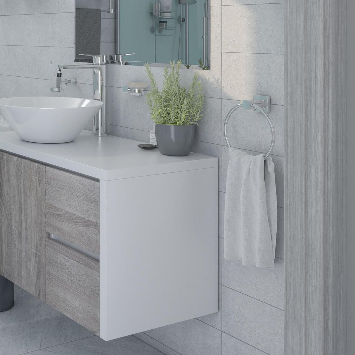 SENSI DACQUA - Toallero Argolla 16.6 cm Malta