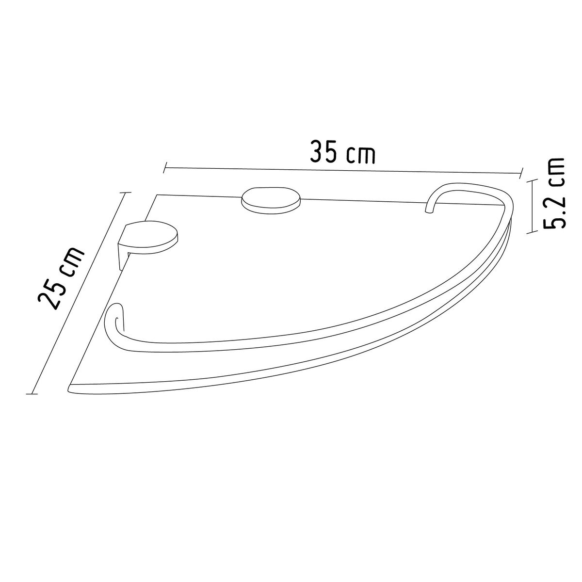 SENSI DACQUA - Repisa de vidrio Cam 35x25cm