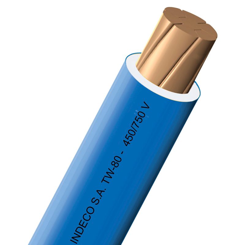 INDECO - Cable TW 12 AWG Azul 100 Metros