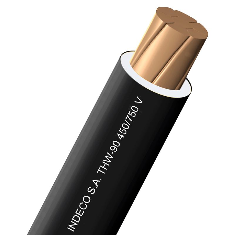 INDECO - Cable THW 12 AWG Indeco Negro 100 Metros