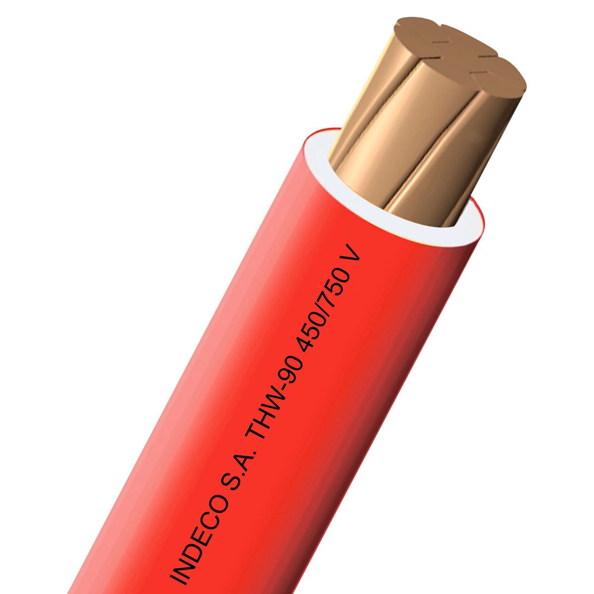 INDECO - Cable THW 12 AWG Indeco Rojo 100 Metros