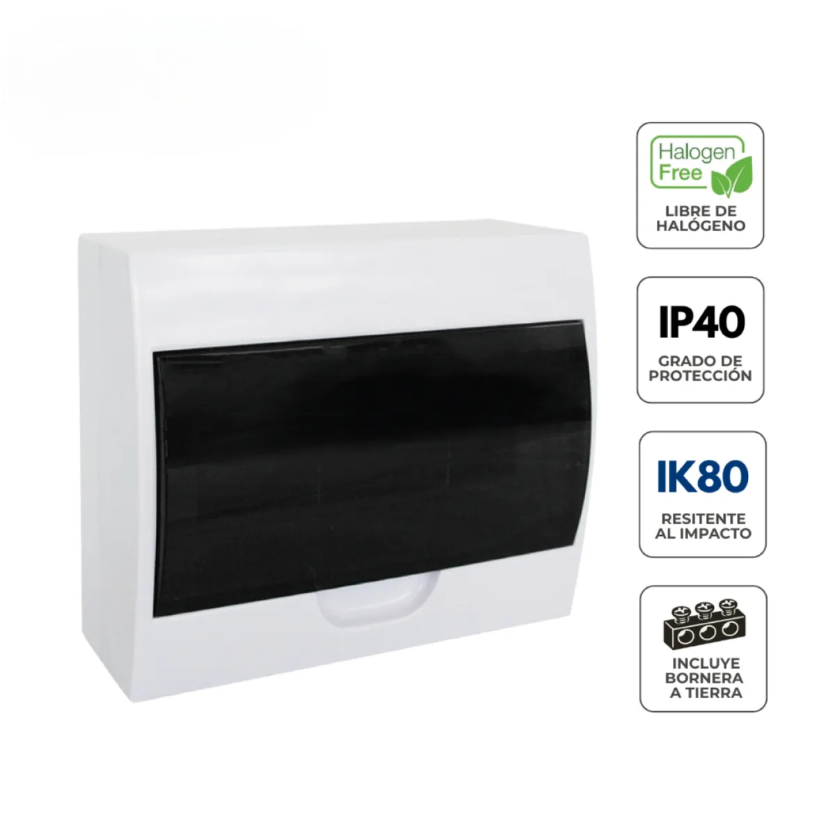 TKL - Tablero eléctrico Adosable 12 Polos.