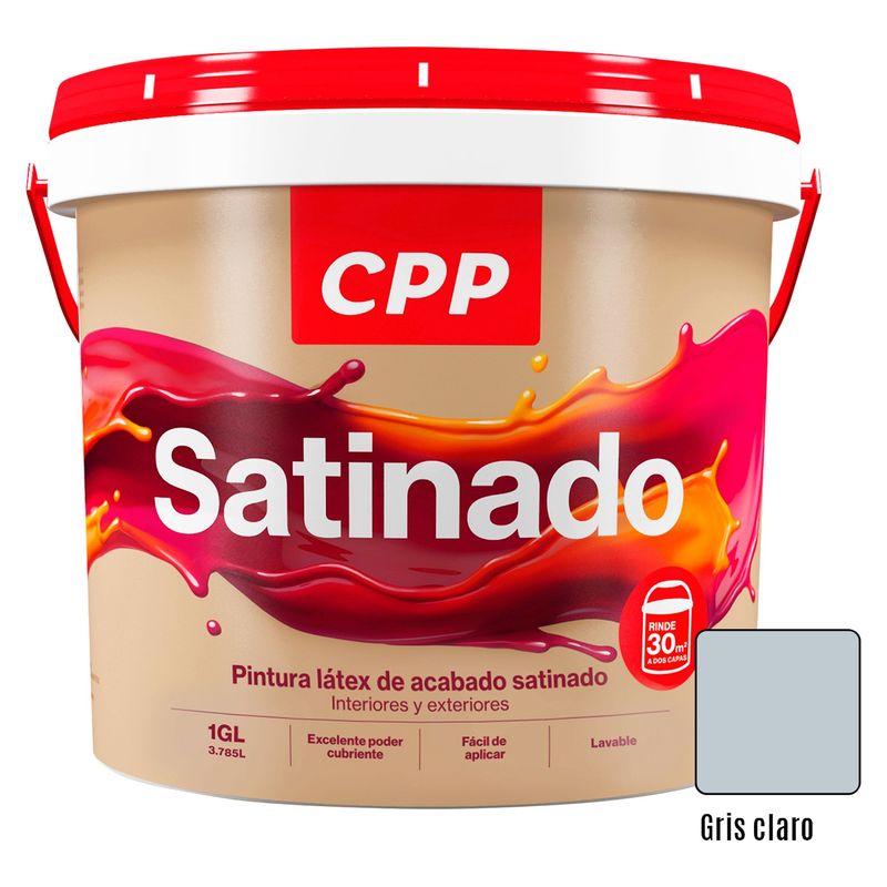 CPP - Pintura CPP Látex Satinado Gris Claro 1GL