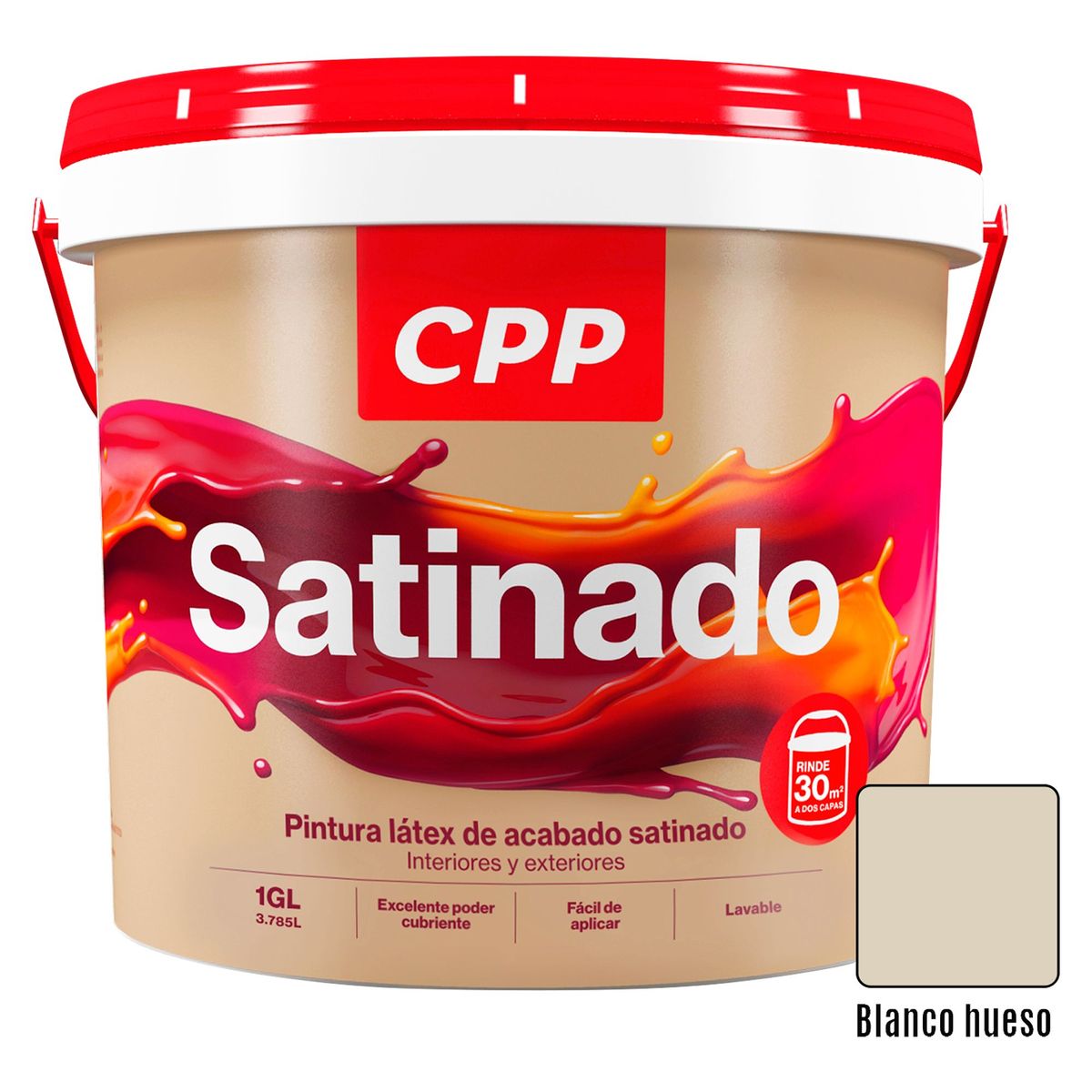 CPP - Pintura CPP Látex Satinado Hueso 1GL