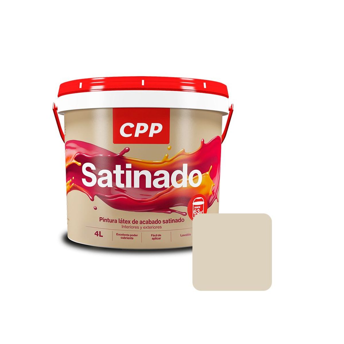 CPP - Pintura CPP Látex Satinado Hueso 1GL