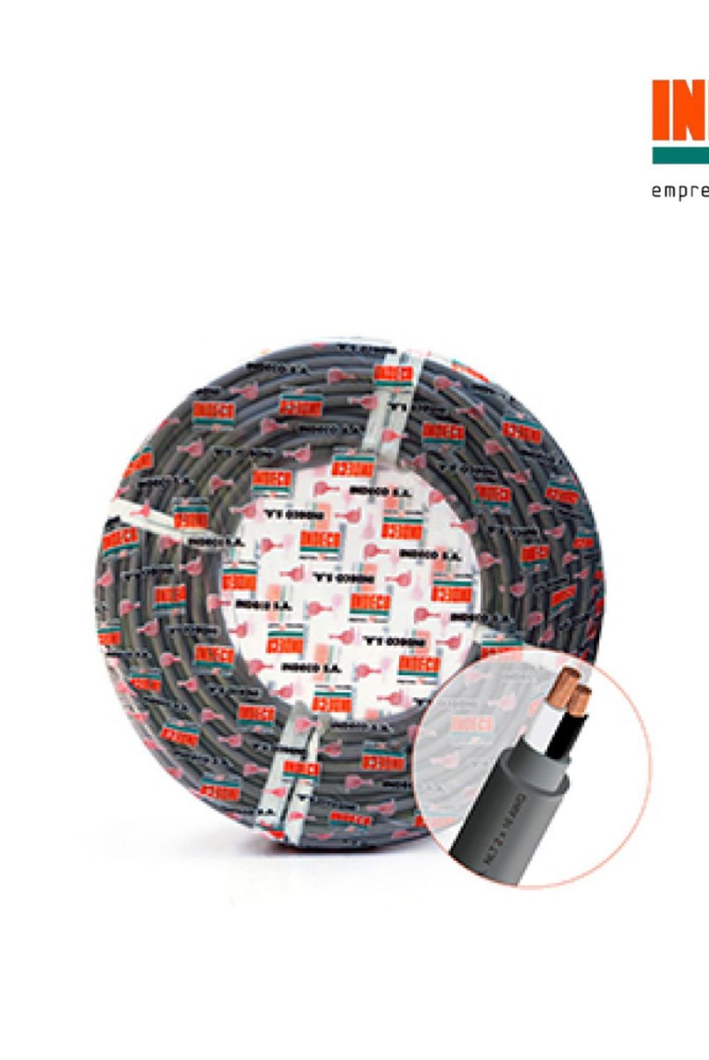 INDECO - Cable Vulcanizado 2x14 AWG 100 Metros