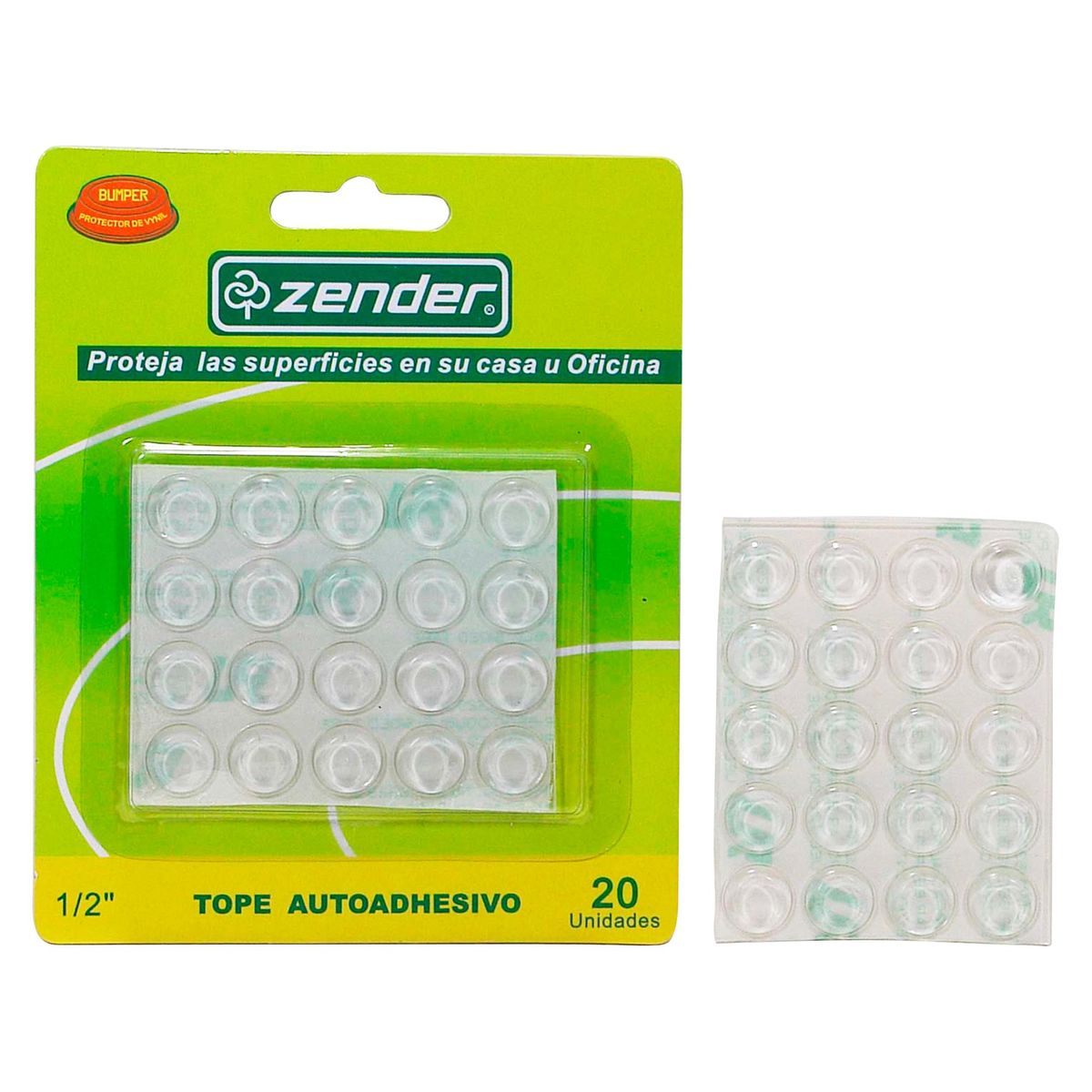 ZENDER - Tope Adhesiva Bumper 1/2" x 24 unid.