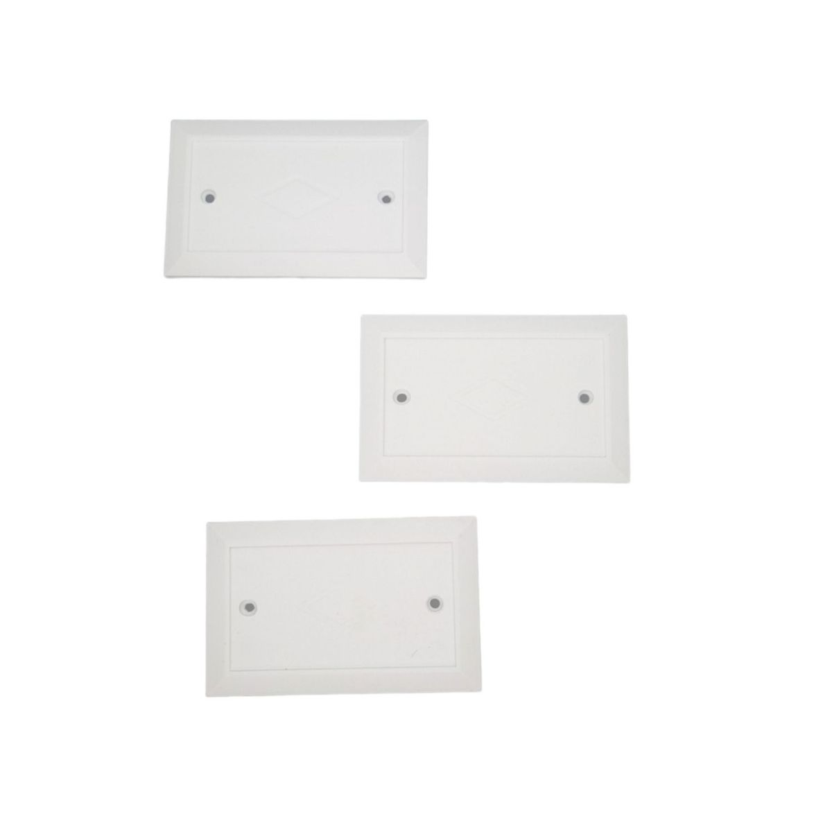 EPEM - Pack x3 Tapa Ciega Rectangular PVC Epem