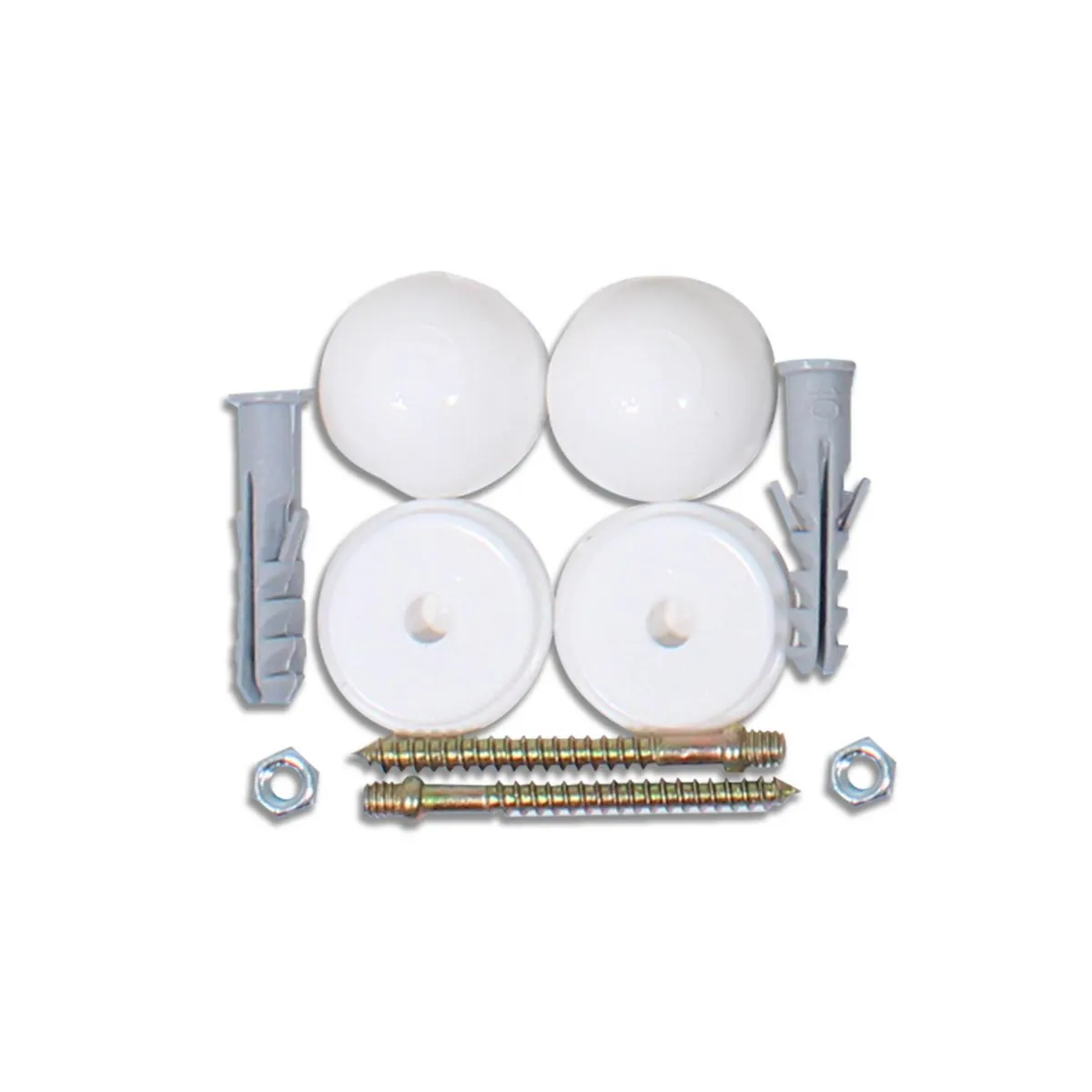 ECKOGRIF - Perno de Anclaje para Inodoro 1/4''x2 1/2'' Blanco