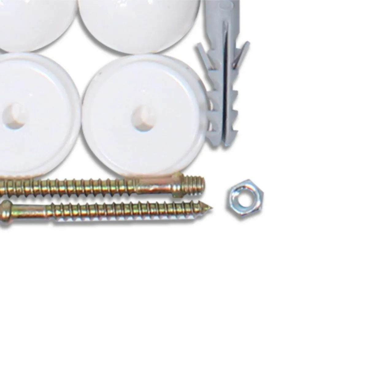 ECKOGRIF - Perno de Anclaje para Inodoro 1/4''x2 1/2'' Blanco