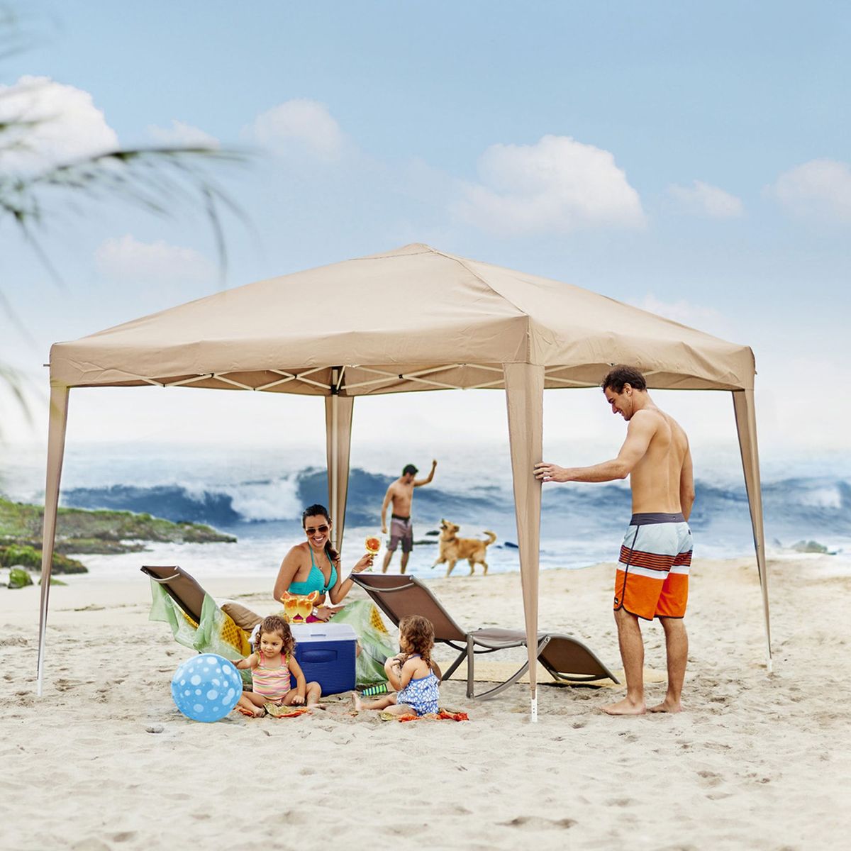 JUST HOME COLLECTION - Toldo Plegable Metal Taupe 3X3 M