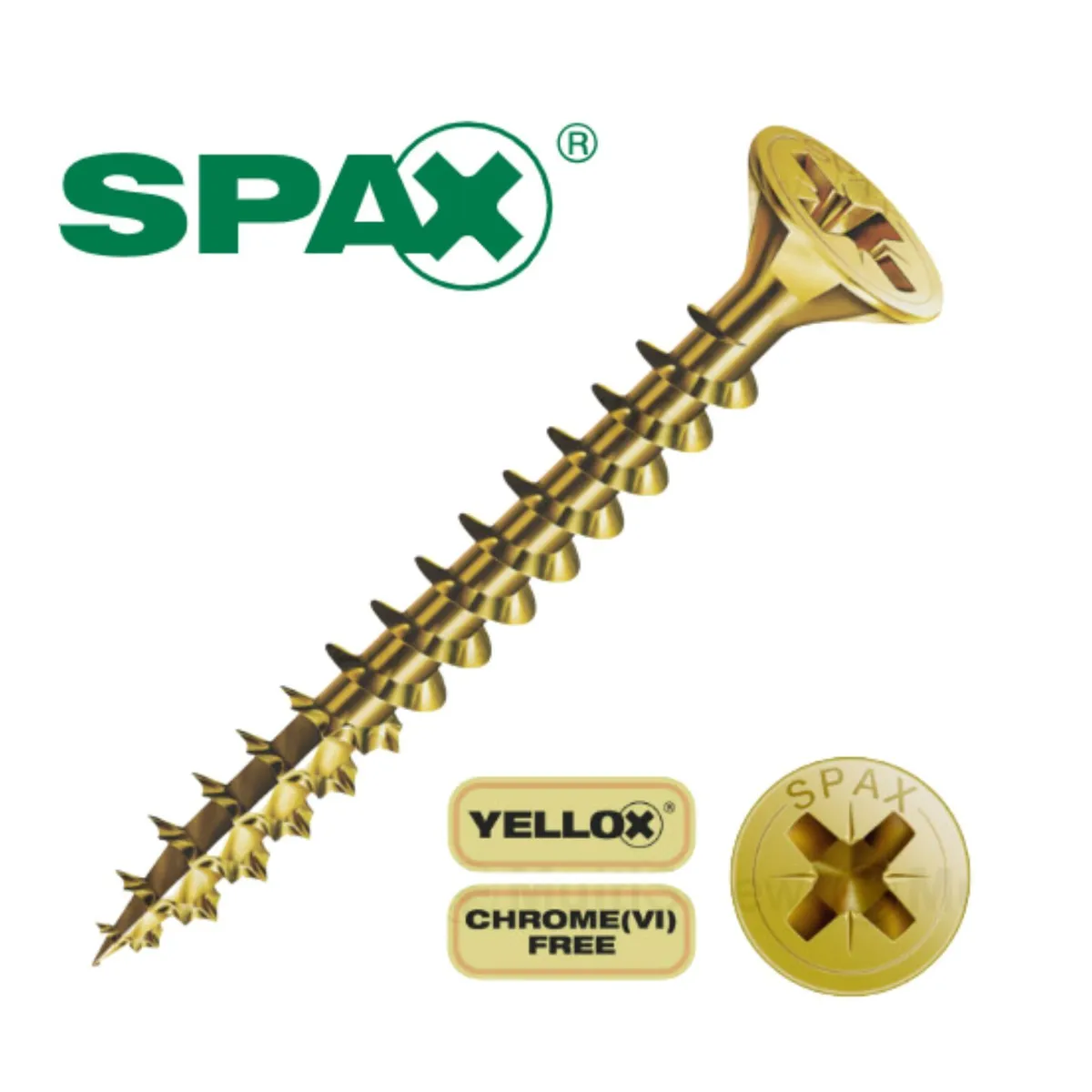SPAX - Tornillo para Madera Aglomerada 35x30 x50 unidades