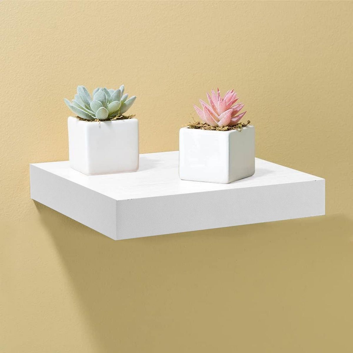 GENERICO - Repisa Flotante 23.5x23.5x3.8cm Blanco