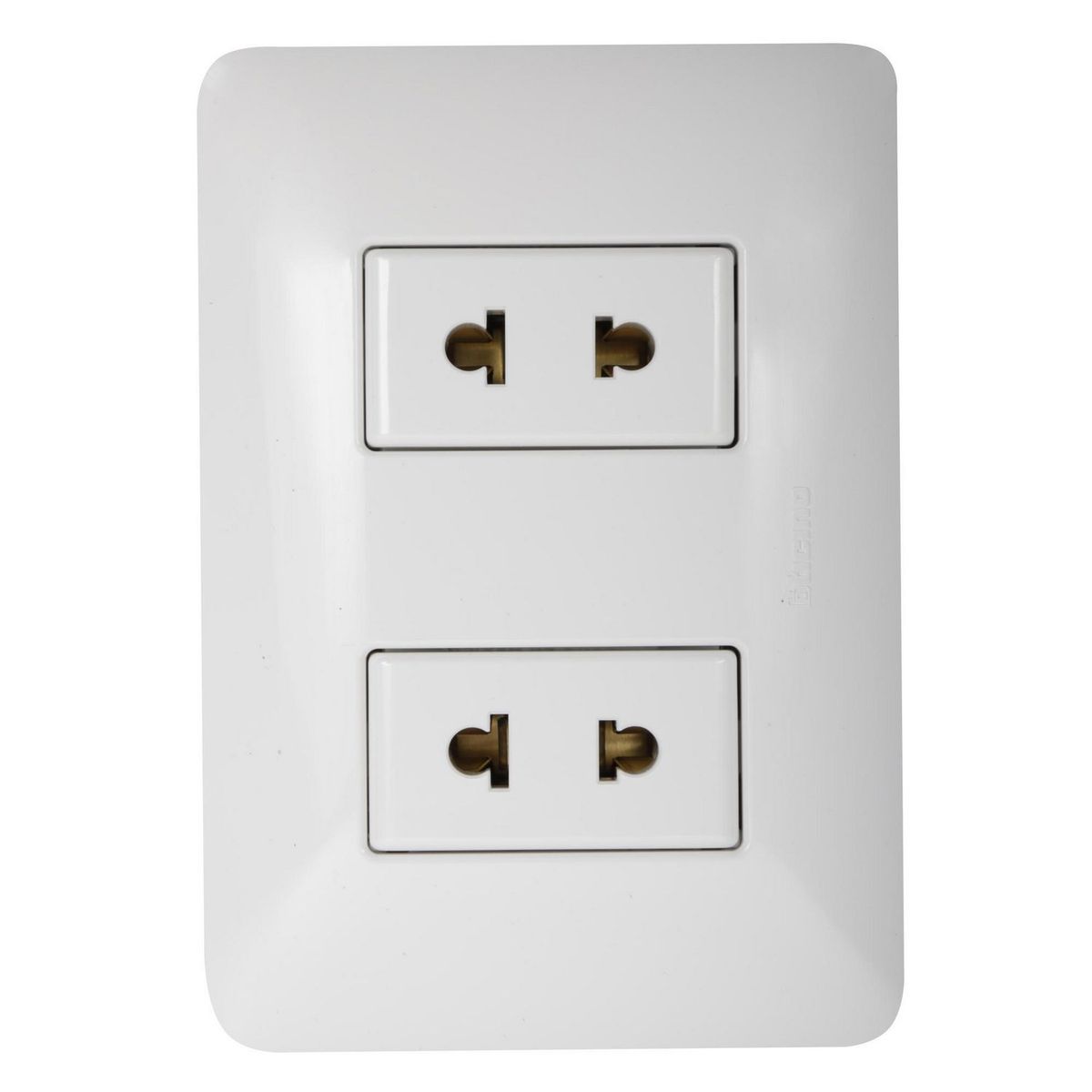 BTICINO - Tomacorriente Doble Matix Blanco