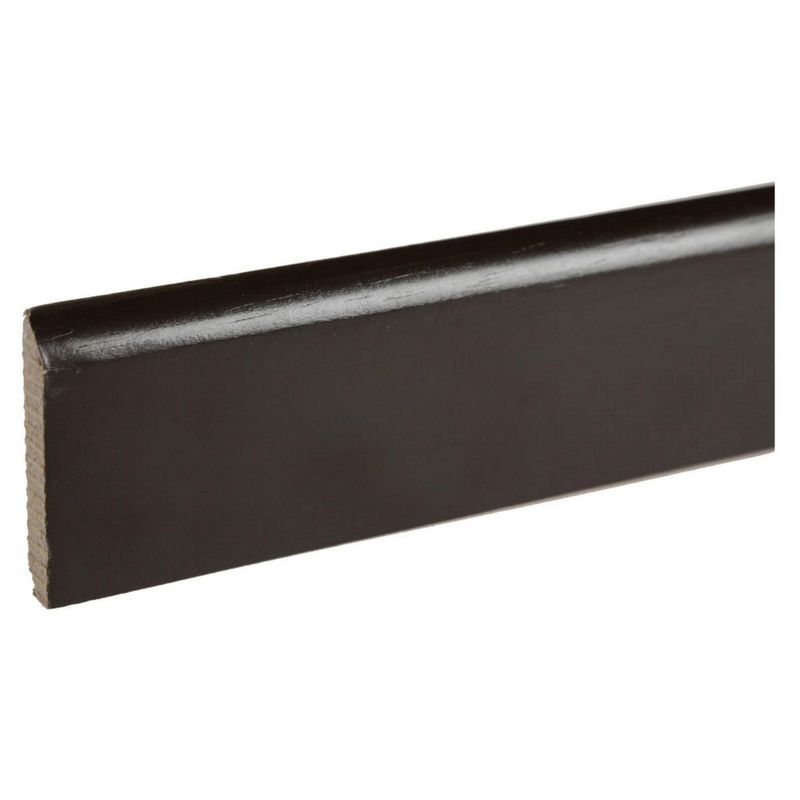 DIMFER - Zócalo de Pino Boleado Acabado Caoba 10 x 64 x 2400 mm