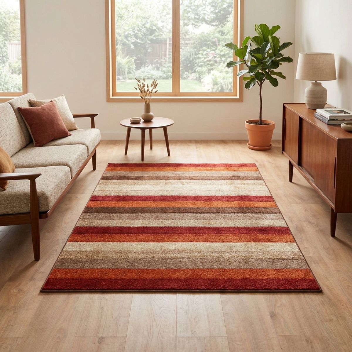 Alfombra Rectangular Original Rayas, marca JUST HOME COLLECTION - Foto Principal