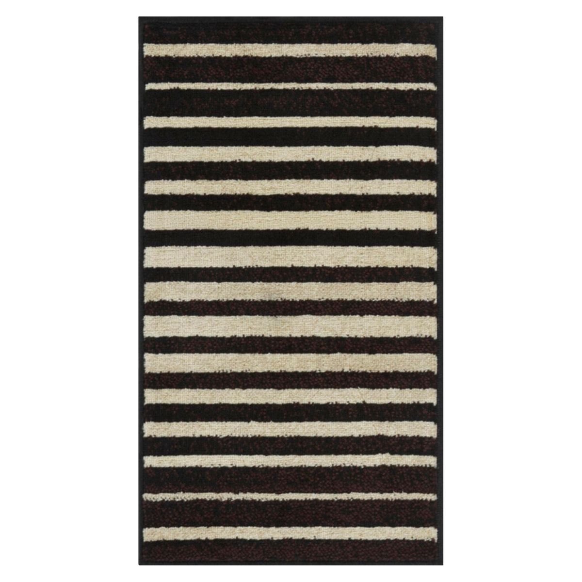 JUST HOME COLLECTION - Alfombra Rectangular Negro Carrera Rayas