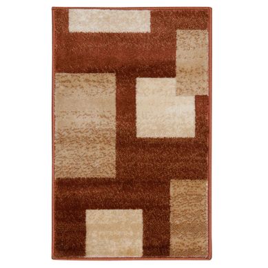 Alfombra Rectangular Carrera Cuadrados 50x90cm Caf