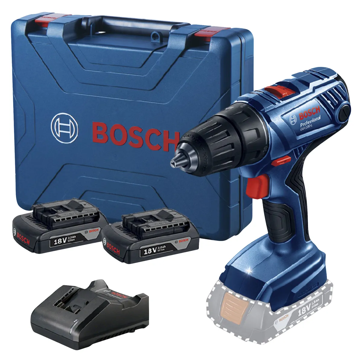 BOSCH - Taladro Atornillador Inalámbrico 18V GSR180 Bosch