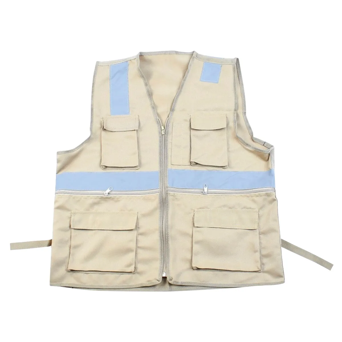  - Chaleco Reflectivo Multibolsillo Drill Beige Talla L