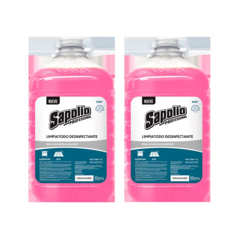 SAPOLIO - Pack x2 Limpiatodo Aroma Bebé de 4.9L
