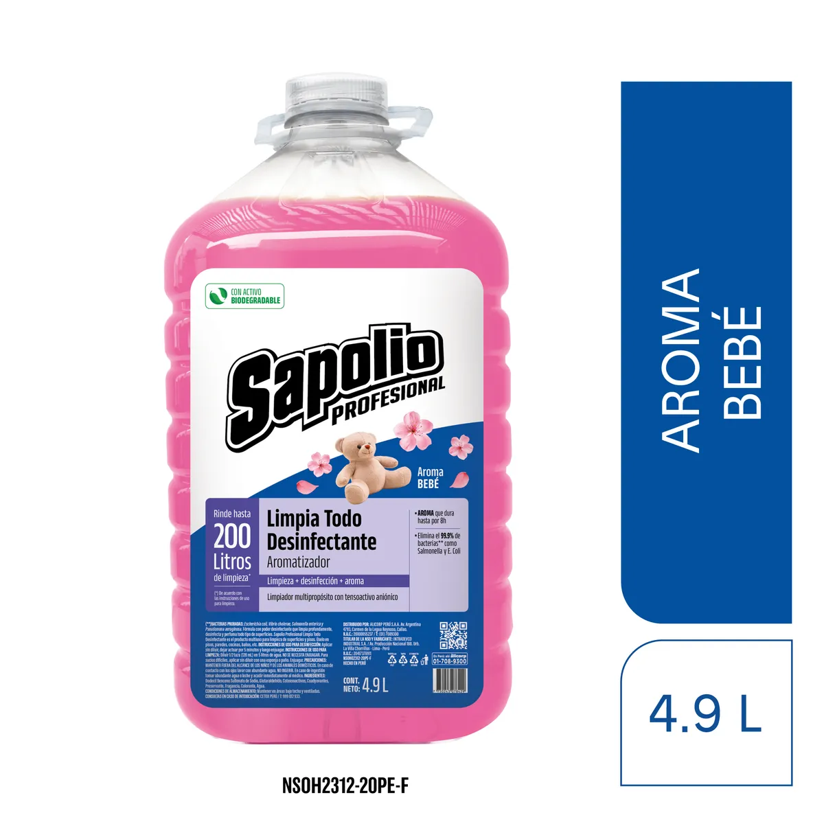SAPOLIO - Limpiatodo Aroma Bebé 4.9L