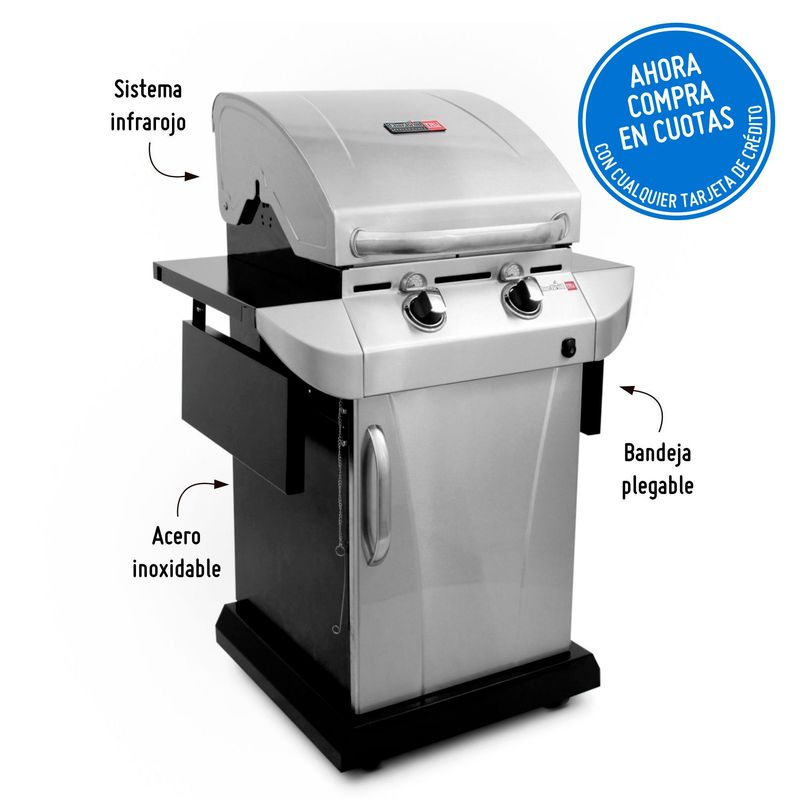 CHARBROIL - Parrilla a Gas Char-Broil 117x56x116cm + 2 Quemadores