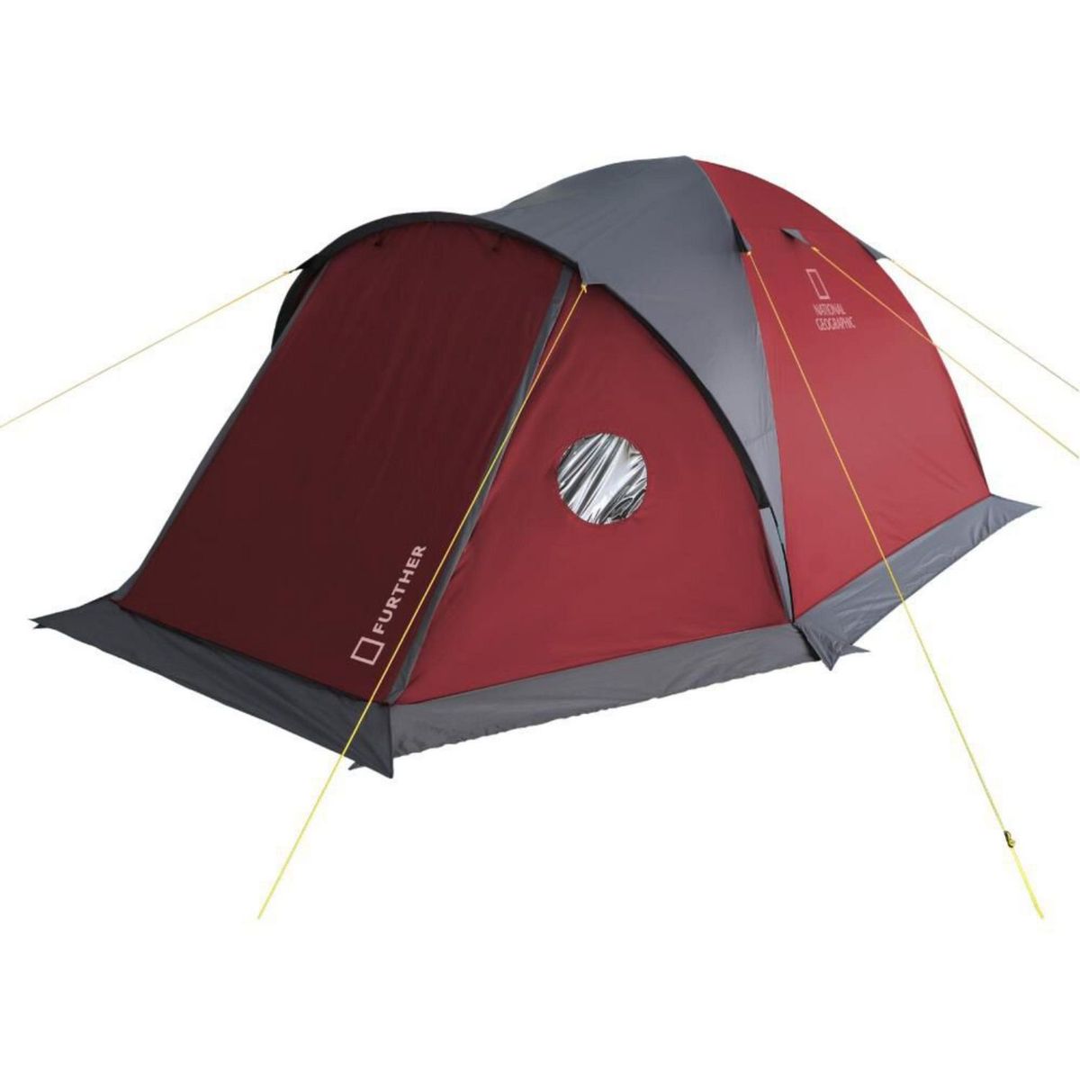 NATIONAL GEOGRAPHIC - Carpa Para 2 Personas Modelo Cng209 Color Rojo Con Gris