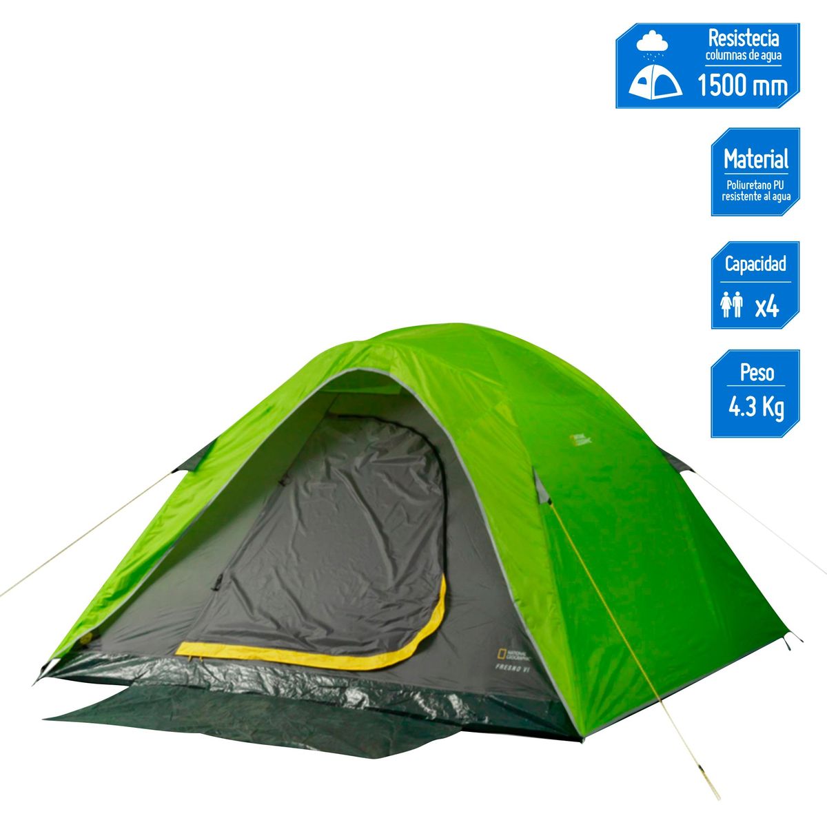 NATIONAL GEOGRAPHIC - Carpa Para 4 Personas Modelo Cng418 Color Rojo