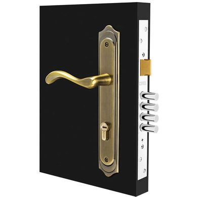 Cerradura de Embutir Clsica Bronce Antiguo Derecho Cantol