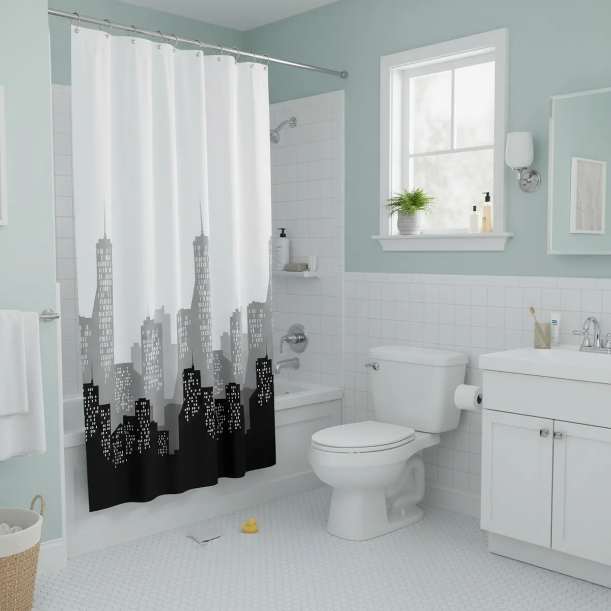 JUST HOME COLLECTION - Cortina de Baño Metropoli 178x180cm