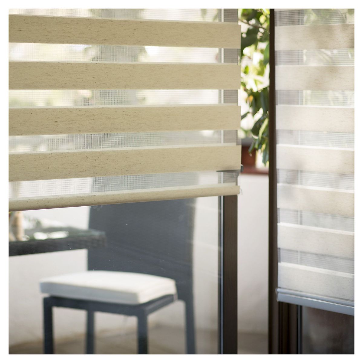 JUST HOME COLLECTION - Cortina Roller Día/Noche Lino 100x100cm Beige