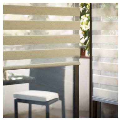 Cortina Enrollable Da/Noche Lino 160x165cm Beige