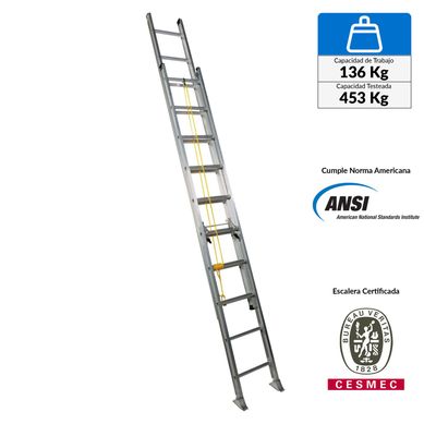 Escalera Telescpica Aluminio 20 Pasos 
