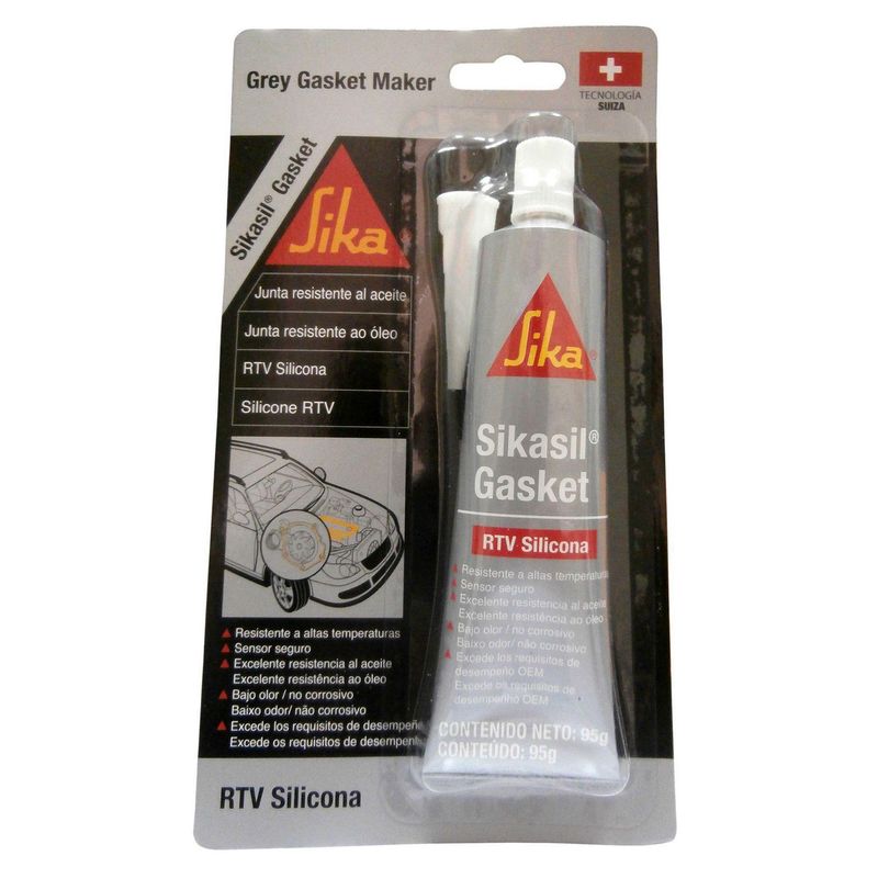 SIKA - Silicona Gris Sika Resistente a Altas Temperaturas Y Aceite Sikasil Gasket 95