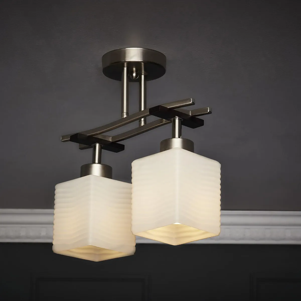 CASA BONITA - Lámpara De Techo Asturias 2 Luces