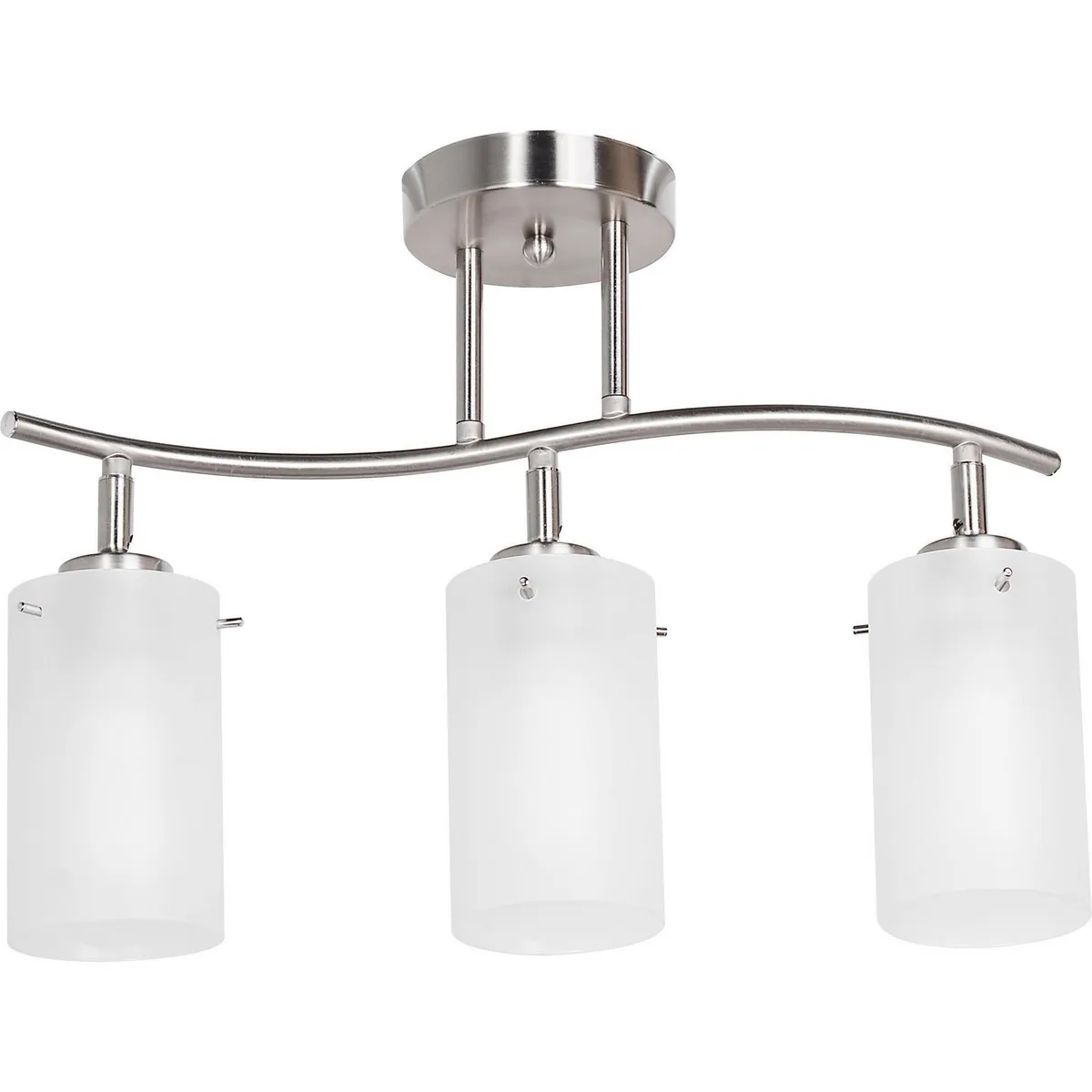 CASA BONITA - Lámpara Techo 3 Luces Metal Gris/Plata 60 W 12 cm