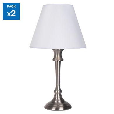 Lmpara de Mesa X2 Met Lille E27 