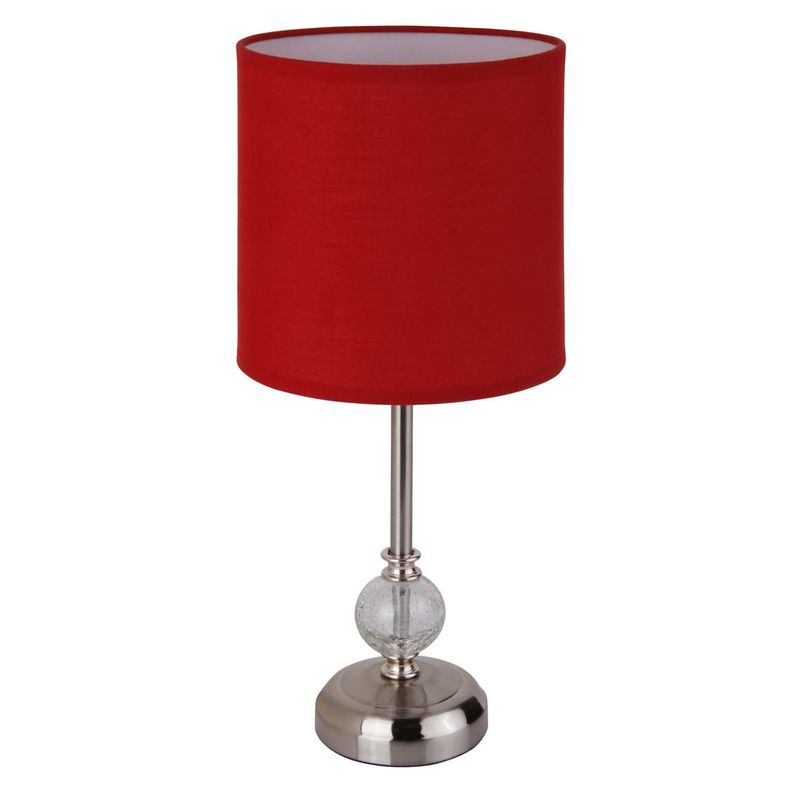 JUST HOME COLLECTION - Lámpara de Mesa 1L Tela Firenze E27 Rojo
