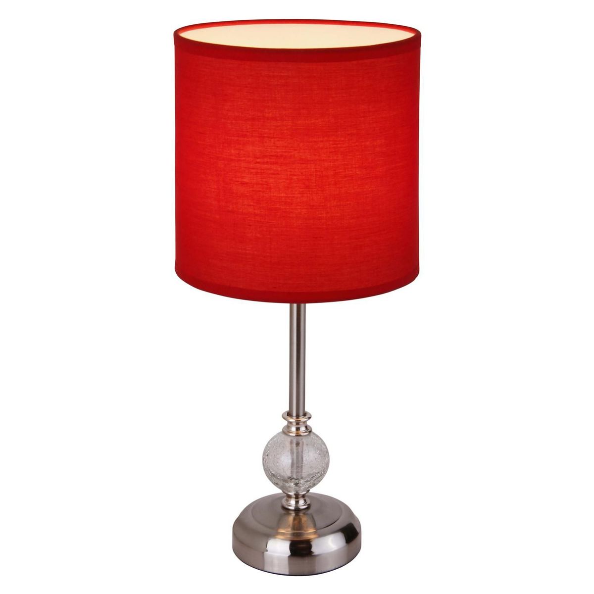 Lámpara de Mesa 1L Tela Firenze E27 Rojo, marca JUST HOME COLLECTION - Foto 2