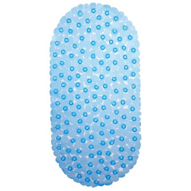 Piso de Bao Ovalado Pebble 35x70cm Azul