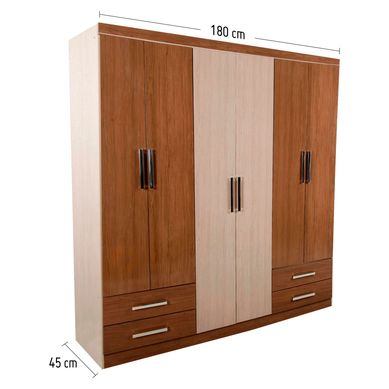 Ropero 6 puertas 4 cajones 