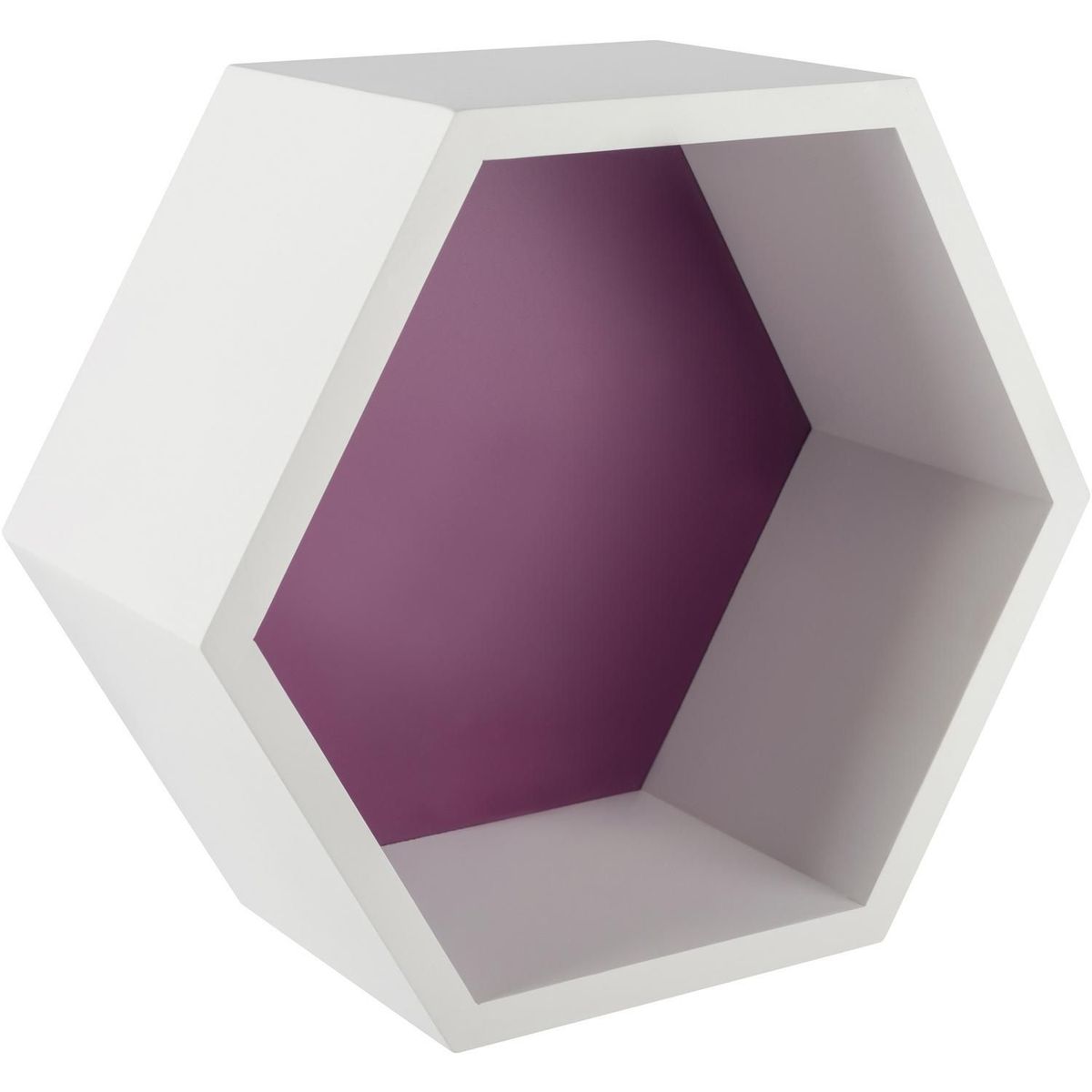 JUST HOME COLLECTION - Estante de Madera hexagonal violeta 27x23.4x12 cm 2 kg