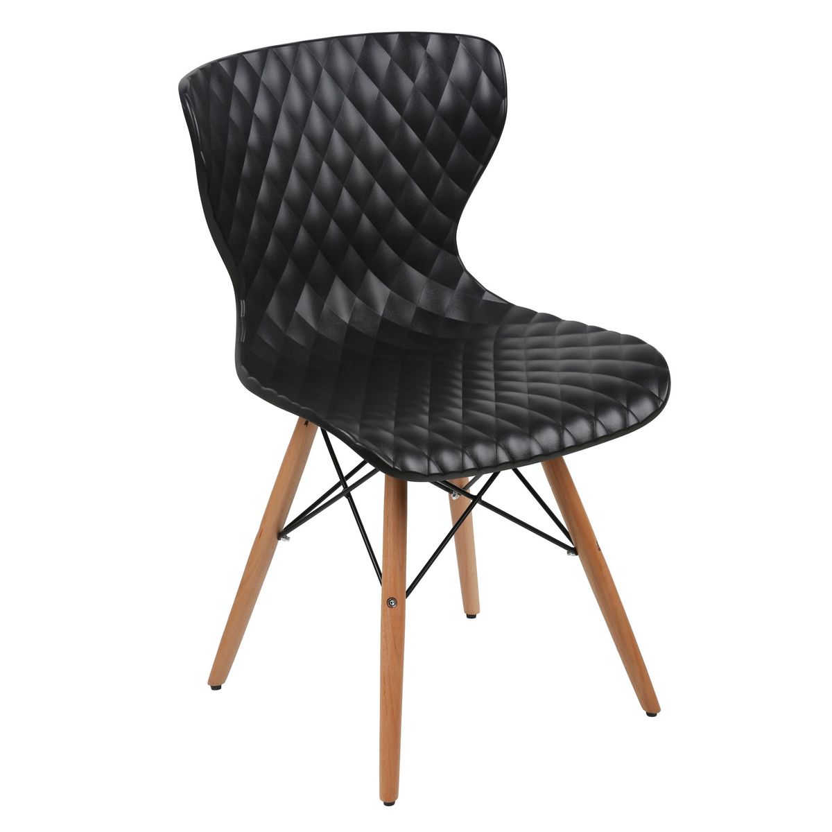 JUST HOME COLLECTION - Silla de plástico Turku negra