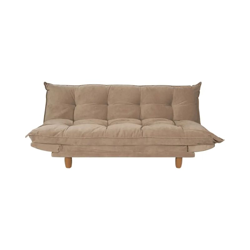 JUST HOME COLLECTION - Sofá Cama Futón 3 Cuerpos Pillow Almendra