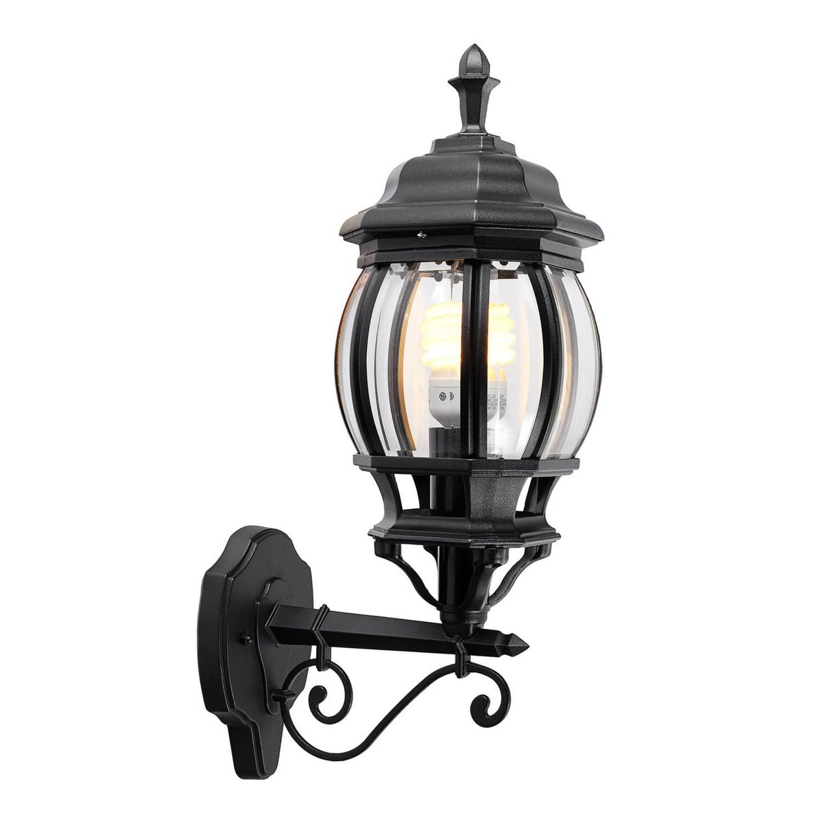 JUST HOME COLLECTION - Farol de Muro Oxford E27 Negro